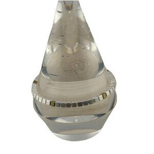 Silver/Gold Toned Small Cube Shaped Beaded stretch bracelet